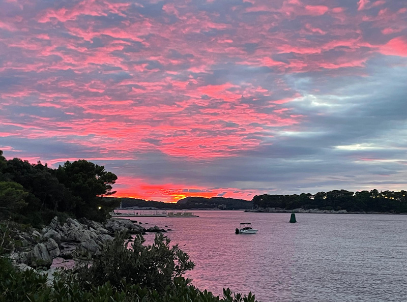 Sunset Dubrovnik sailing boat
